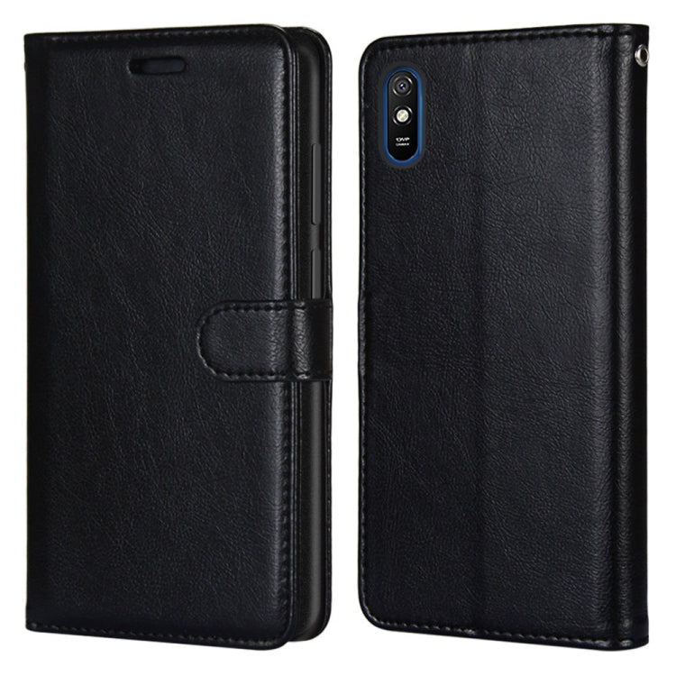 For Xiaomi Redmi 9A Pure Color Horizontal Flip PU Leather Case with Holder & Card Slots & Wallet & Photo Frame