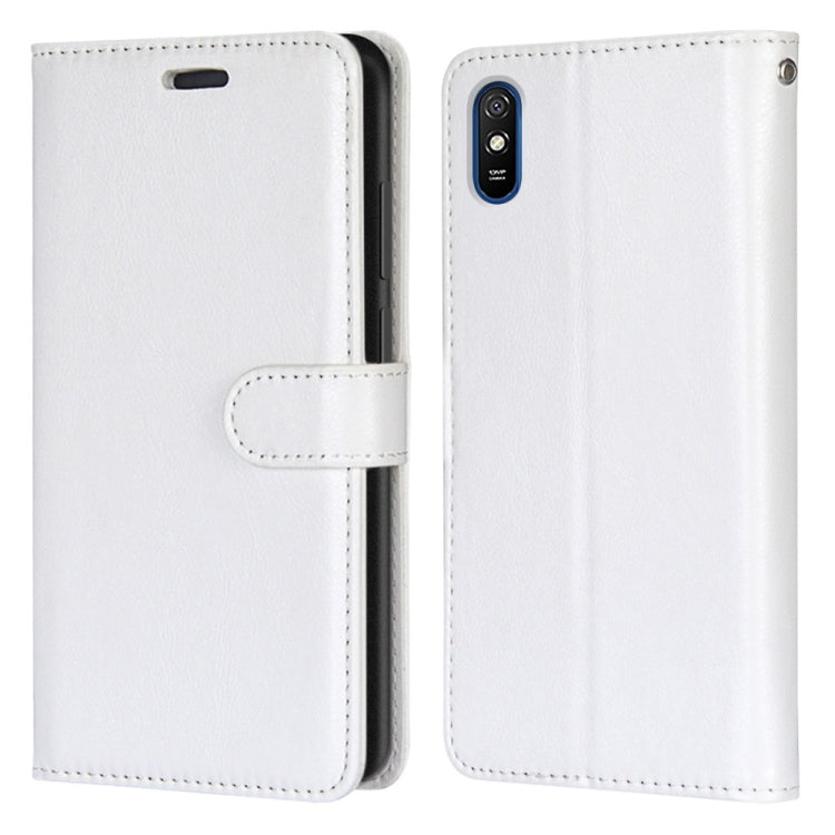 For Xiaomi Redmi 9A Pure Color Horizontal Flip PU Leather Case with Holder & Card Slots & Wallet & Photo Frame