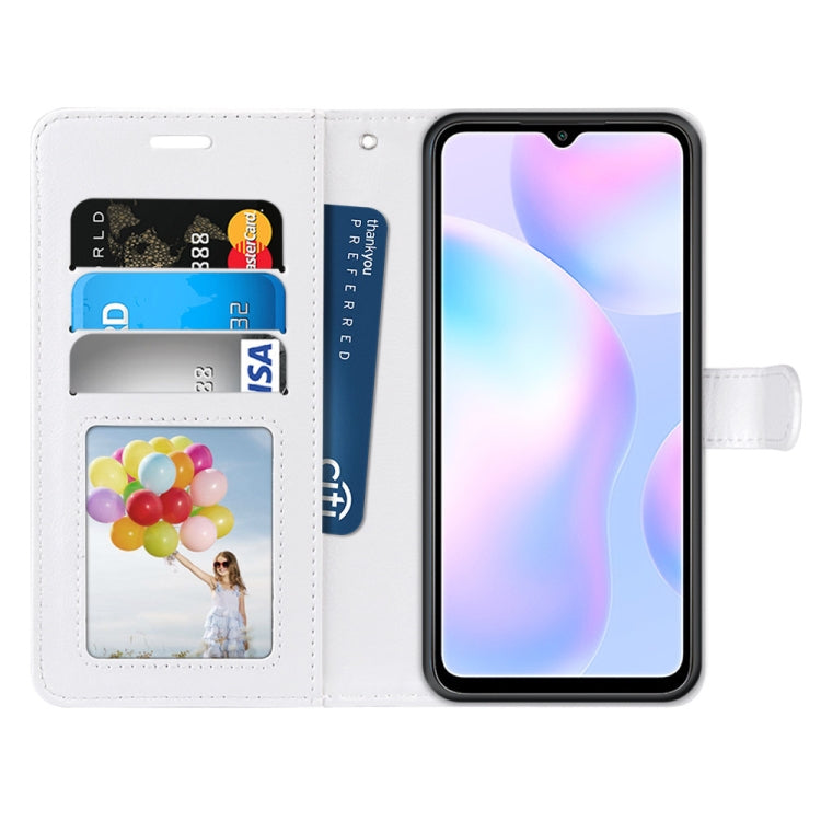 For Xiaomi Redmi 9A Pure Color Horizontal Flip PU Leather Case with Holder & Card Slots & Wallet & Photo Frame