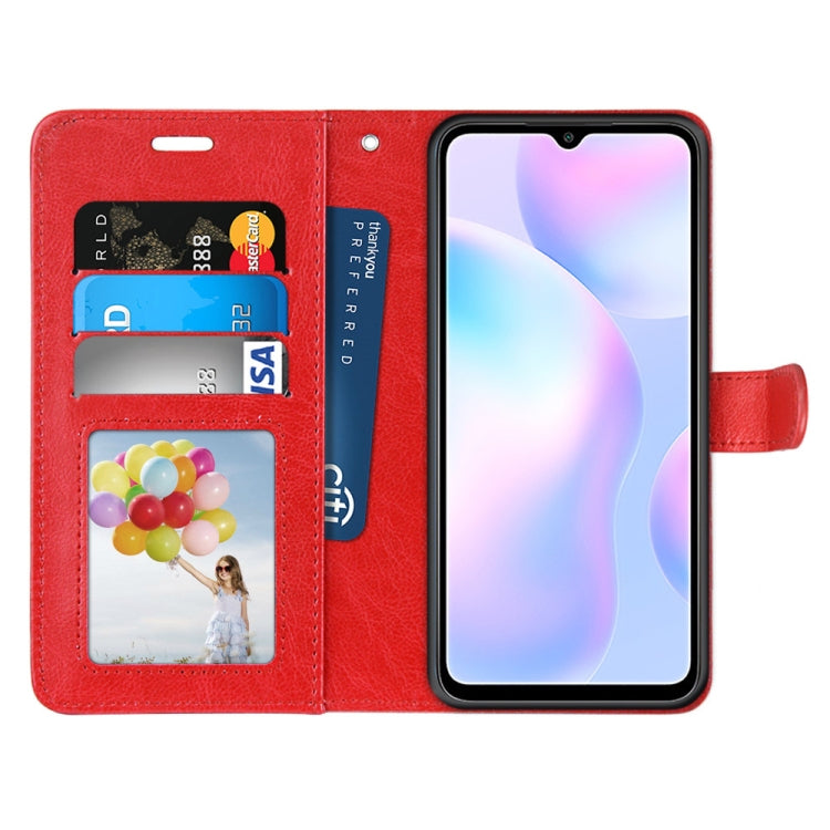 For Xiaomi Redmi 9A Pure Color Horizontal Flip PU Leather Case with Holder & Card Slots & Wallet & Photo Frame