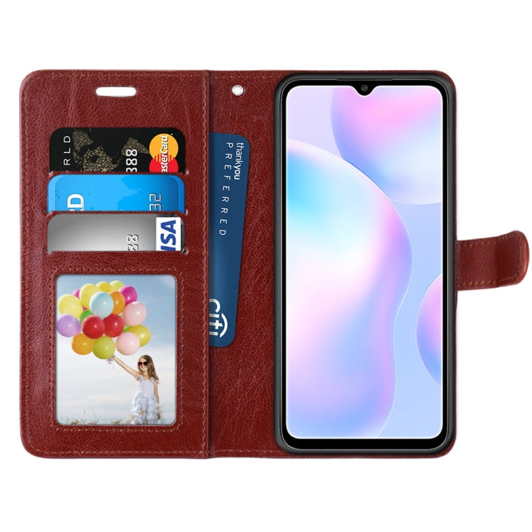 For Xiaomi Redmi 9A Pure Color Horizontal Flip PU Leather Case with Holder & Card Slots & Wallet & Photo Frame