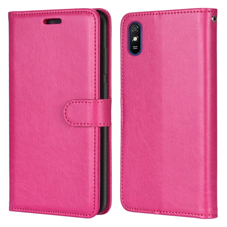 For Xiaomi Redmi 9A Pure Color Horizontal Flip PU Leather Case with Holder & Card Slots & Wallet & Photo Frame