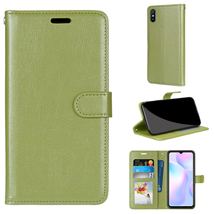 For Xiaomi Redmi 9A Pure Color Horizontal Flip PU Leather Case with Holder & Card Slots & Wallet & Photo Frame
