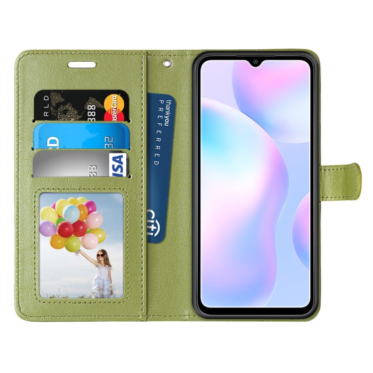 For Xiaomi Redmi 9A Pure Color Horizontal Flip PU Leather Case with Holder & Card Slots & Wallet & Photo Frame