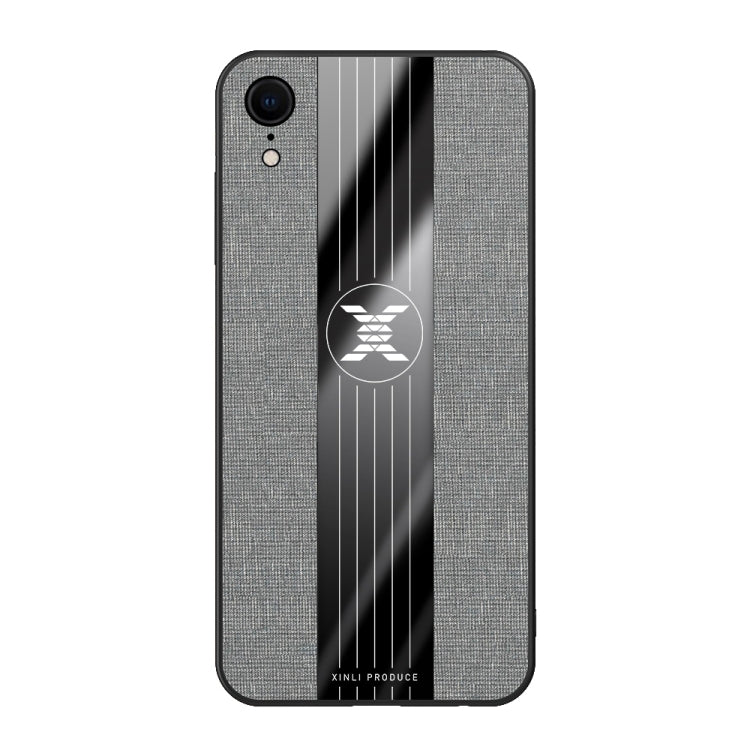For iPhone XR XINLI Stitching Cloth Texture Shockproof TPU Protective Case
