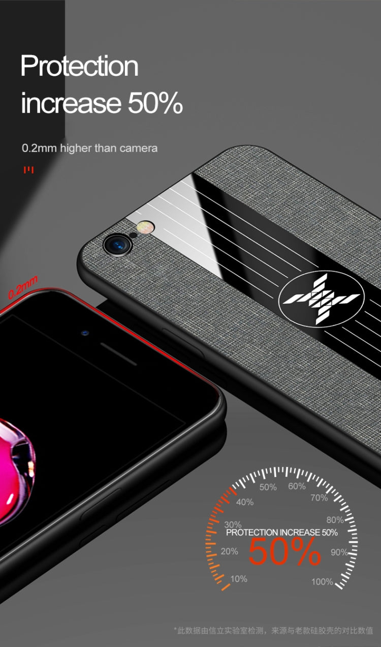 For iPhone 6 Plus & 6s Plus XINLI Stitching Cloth Texture Shockproof TPU Protective Case