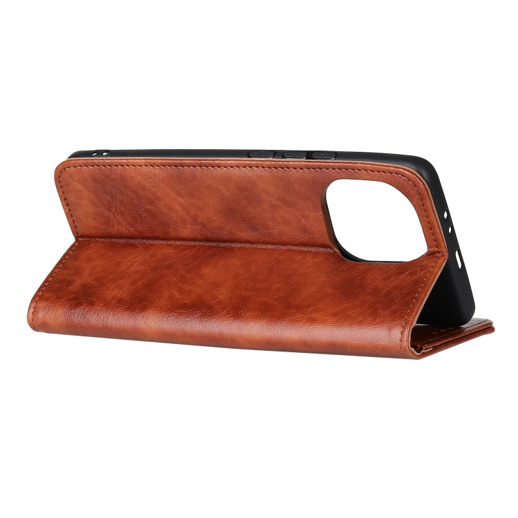 For Xiaomi Mi 11 Magnetic Crazy Horse Texture Horizontal Flip Leather Case with Holder & Card Slots & Wallet