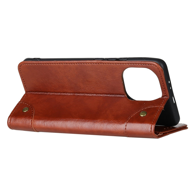 For Xiaomi Mi 11 Copper Buckle Nappa Texture Horizontal Flip Leather Case with Holder & Card Slots & Wallet