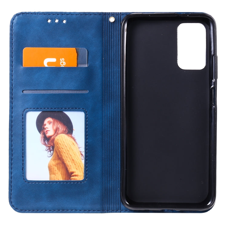 For Xiaomi Poco M3 Lucky Flowers Embossing Pattern Magnetic Horizontal Flip Leather Case with Holder & Card Slots