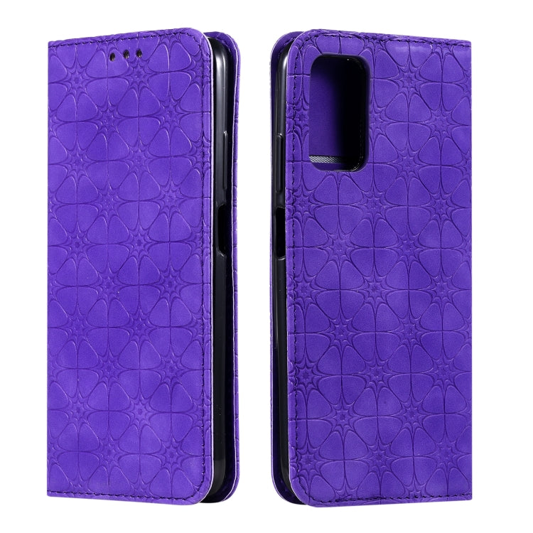 For Xiaomi Poco M3 Lucky Flowers Embossing Pattern Magnetic Horizontal Flip Leather Case with Holder & Card Slots