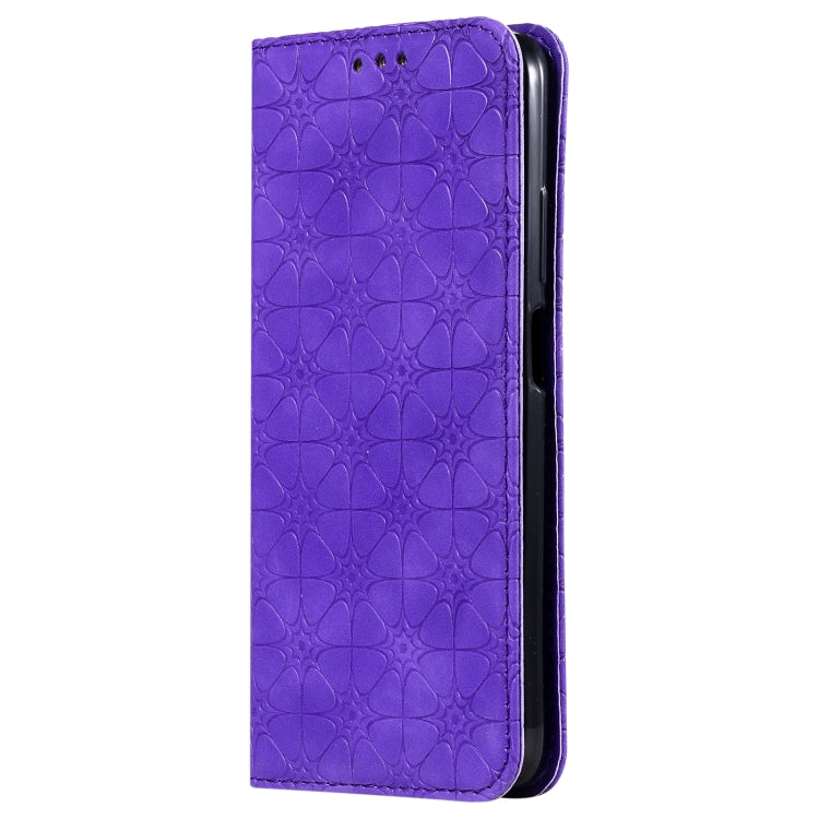 For Xiaomi Poco M3 Lucky Flowers Embossing Pattern Magnetic Horizontal Flip Leather Case with Holder & Card Slots