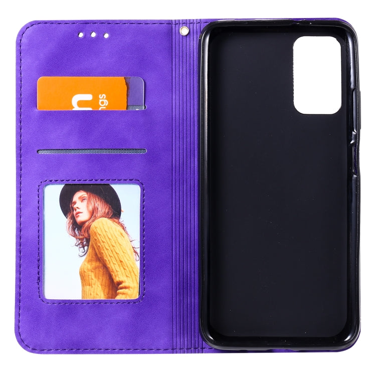 For Xiaomi Poco M3 Lucky Flowers Embossing Pattern Magnetic Horizontal Flip Leather Case with Holder & Card Slots