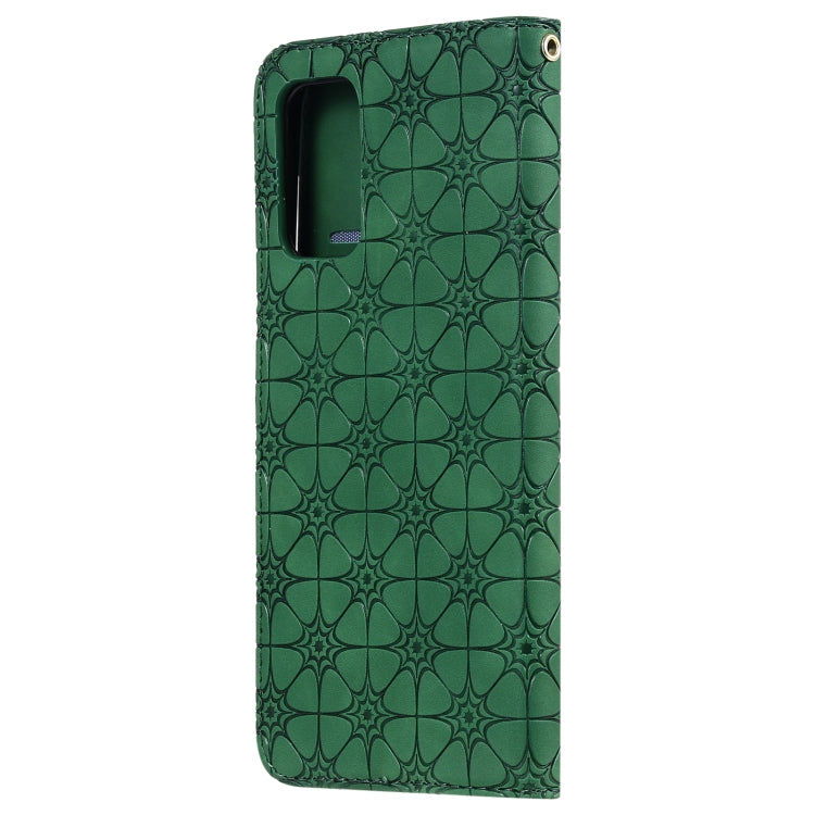 For Xiaomi Poco M3 Lucky Flowers Embossing Pattern Magnetic Horizontal Flip Leather Case with Holder & Card Slots