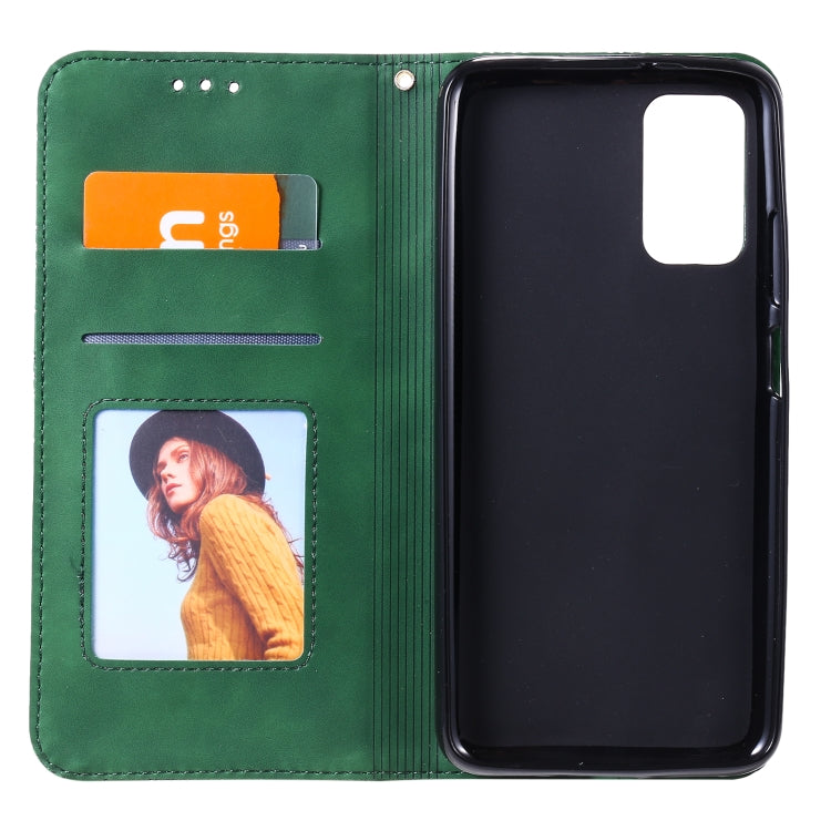 For Xiaomi Poco M3 Lucky Flowers Embossing Pattern Magnetic Horizontal Flip Leather Case with Holder & Card Slots