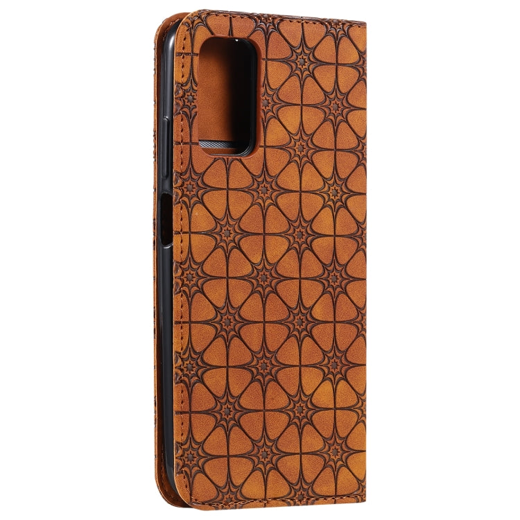 For Xiaomi Poco M3 Lucky Flowers Embossing Pattern Magnetic Horizontal Flip Leather Case with Holder & Card Slots