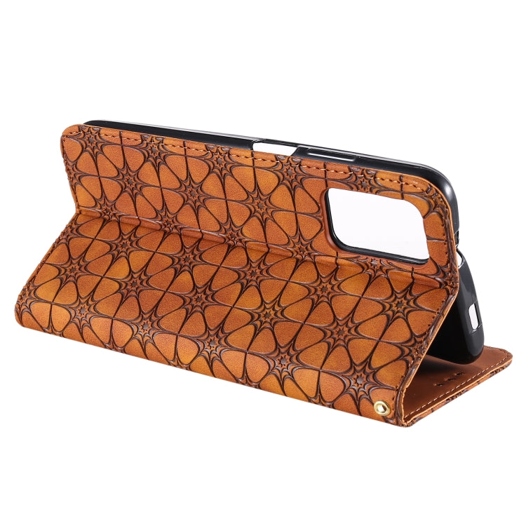 For Xiaomi Poco M3 Lucky Flowers Embossing Pattern Magnetic Horizontal Flip Leather Case with Holder & Card Slots