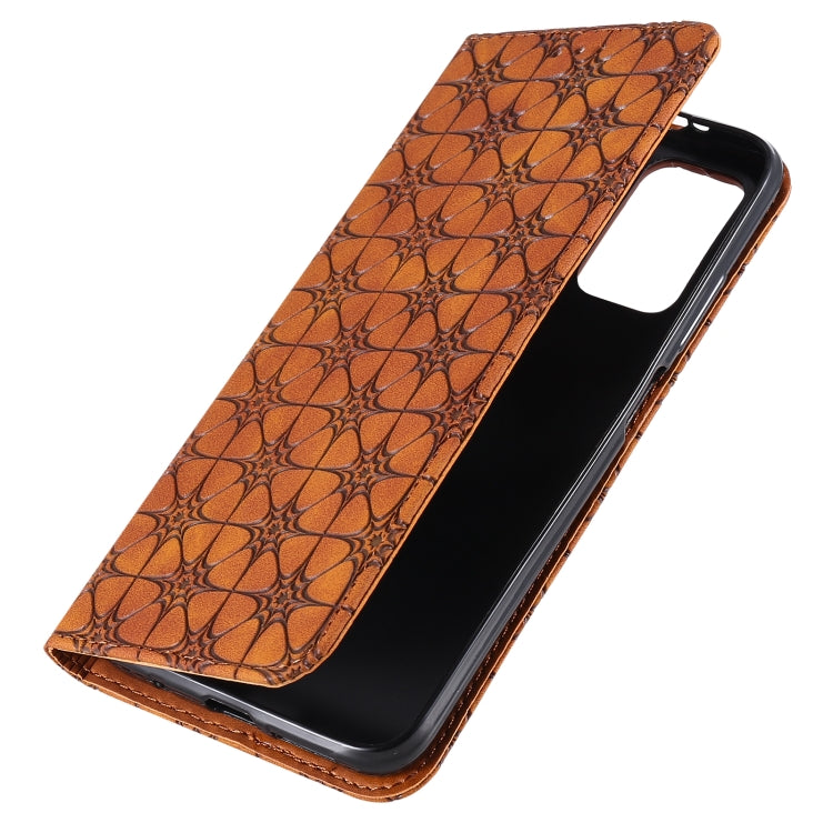 For Xiaomi Poco M3 Lucky Flowers Embossing Pattern Magnetic Horizontal Flip Leather Case with Holder & Card Slots