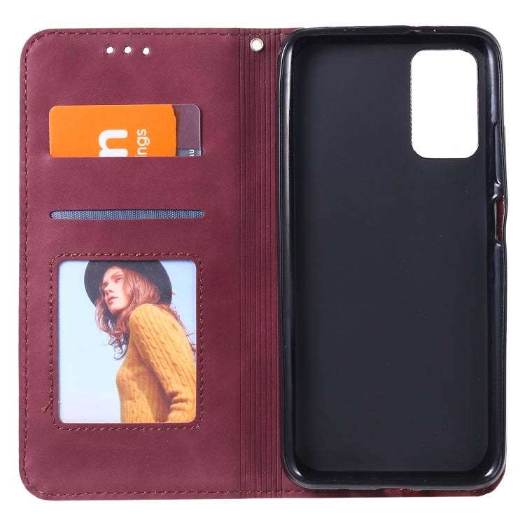 For Xiaomi Poco M3 Lucky Flowers Embossing Pattern Magnetic Horizontal Flip Leather Case with Holder & Card Slots