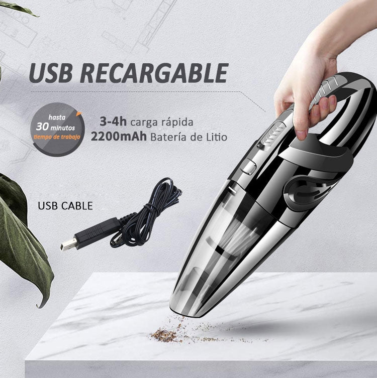 R-6053 6000Pa Multi-function USB Charging Car Handheld Wireless Vacuum Cleaner Dust Collector Cleaning Tools(Black)