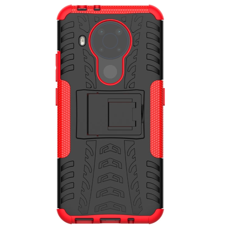 For Nokia 3.4 / 5.4 Tire Texture Shockproof TPU+PC Protective Case with Holder