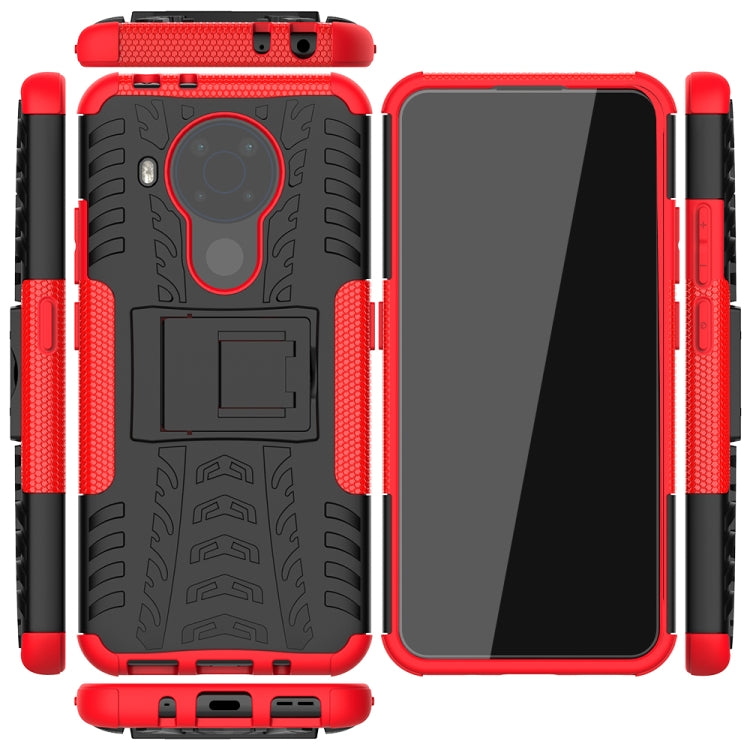 For Nokia 3.4 / 5.4 Tire Texture Shockproof TPU+PC Protective Case with Holder