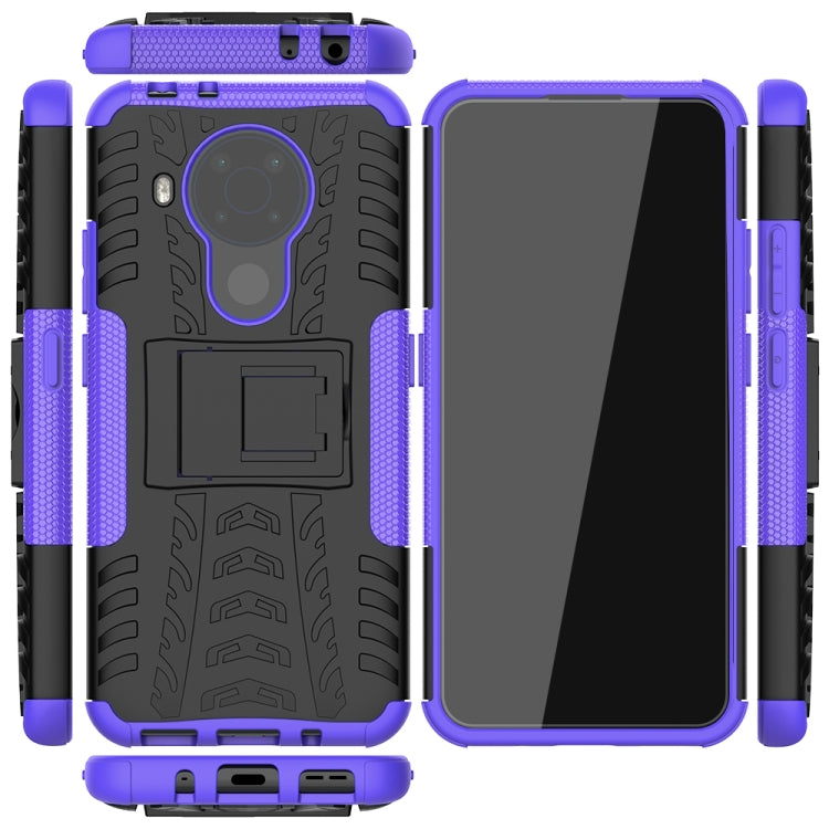 For Nokia 3.4 / 5.4 Tire Texture Shockproof TPU+PC Protective Case with Holder
