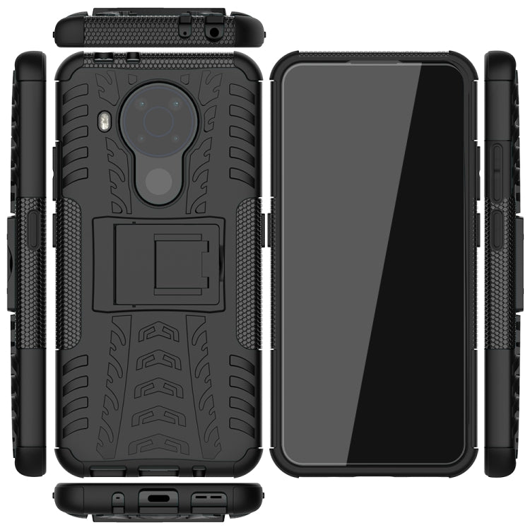 For Nokia 3.4 / 5.4 Tire Texture Shockproof TPU+PC Protective Case with Holder