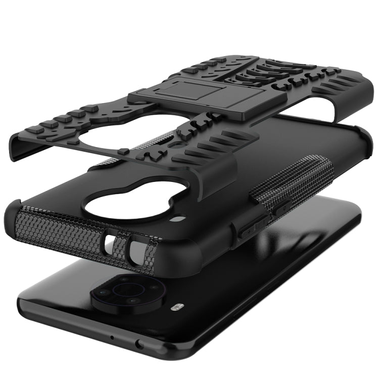 For Nokia 3.4 / 5.4 Tire Texture Shockproof TPU+PC Protective Case with Holder