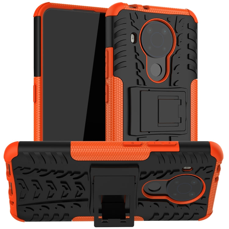 For Nokia 3.4 / 5.4 Tire Texture Shockproof TPU+PC Protective Case with Holder