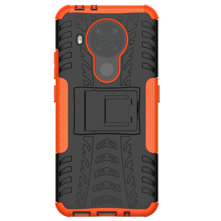 For Nokia 3.4 / 5.4 Tire Texture Shockproof TPU+PC Protective Case with Holder