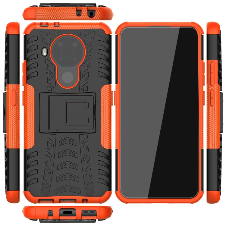 For Nokia 3.4 / 5.4 Tire Texture Shockproof TPU+PC Protective Case with Holder