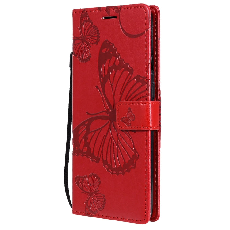 For OnePlus 8T 3D Butterflies Embossing Pattern Horizontal Flip Leather Case with Holder & Card Slot & Wallet