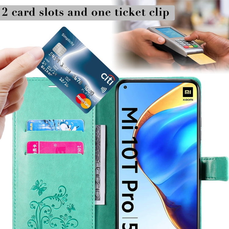For Xiaomi Mi 10T / Mi 10T Pro 3D Butterflies Embossing Pattern Horizontal Flip Leather Case with Holder & Card Slot & Wallet