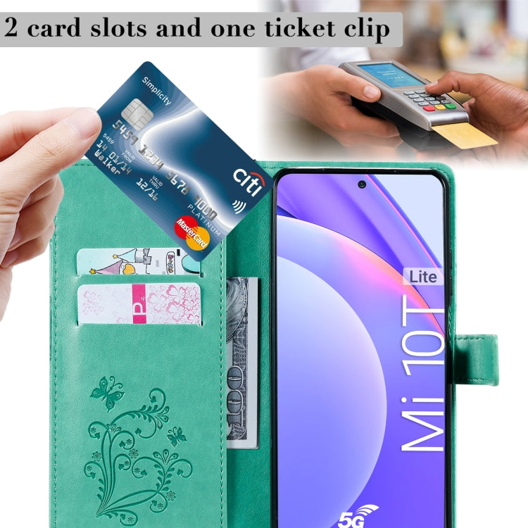 For Xiaomi Mi 10T Lite 3D Butterflies Embossing Pattern Horizontal Flip Leather Case with Holder & Card Slot & Wallet