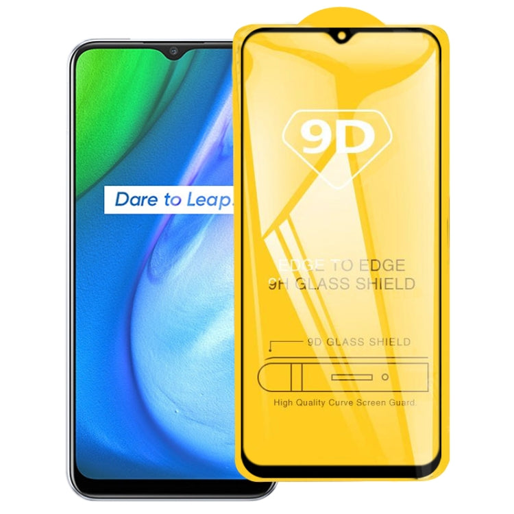 For OPPO Realme V3 9D Full Glue Full Screen Tempered Glass Film
