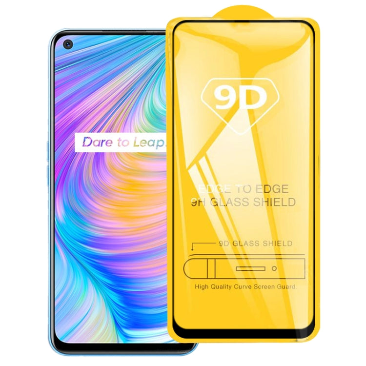 For OPPO Realme Q2 9D Full Glue Full Screen Tempered Glass Film