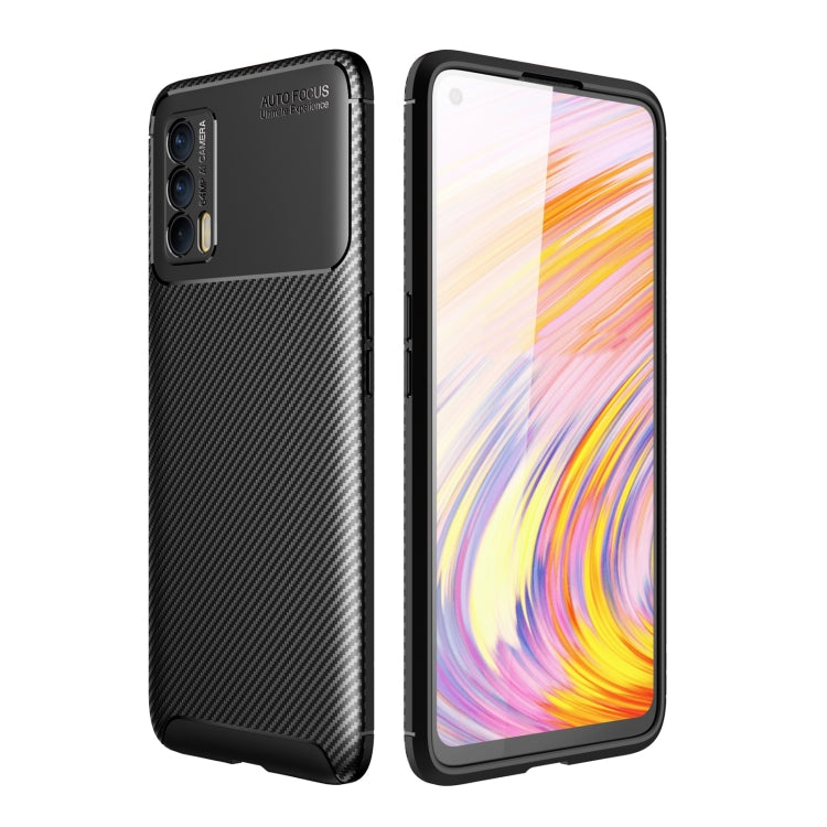 For OPPO Realme V15 Carbon Fiber Texture Shockproof TPU Case