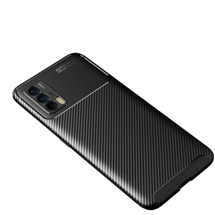 For OPPO Realme V15 Carbon Fiber Texture Shockproof TPU Case