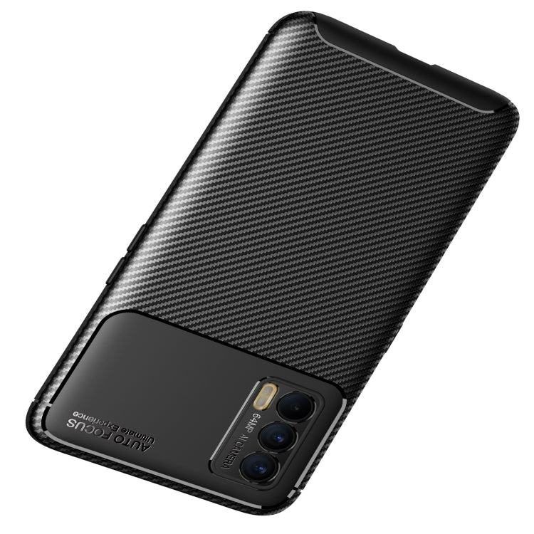For OPPO Realme V15 Carbon Fiber Texture Shockproof TPU Case
