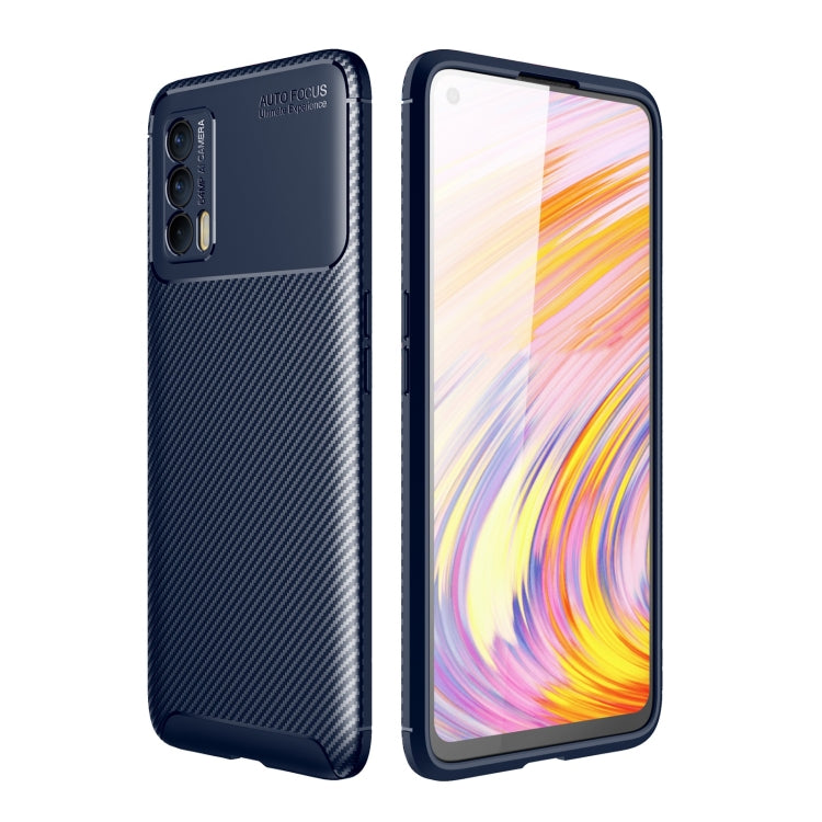 For OPPO Realme V15 Carbon Fiber Texture Shockproof TPU Case