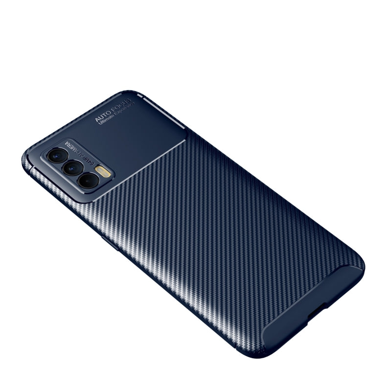 For OPPO Realme V15 Carbon Fiber Texture Shockproof TPU Case