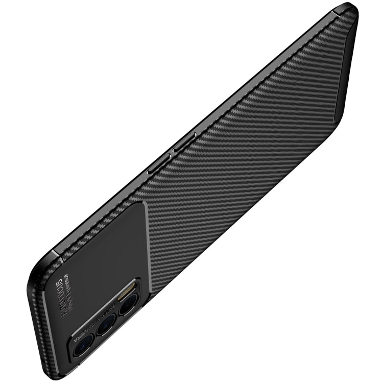 For OPPO Realme V15 Carbon Fiber Texture Shockproof TPU Case