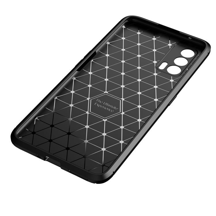 For OPPO Realme V15 Carbon Fiber Texture Shockproof TPU Case
