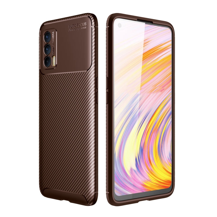 For OPPO Realme V15 Carbon Fiber Texture Shockproof TPU Case