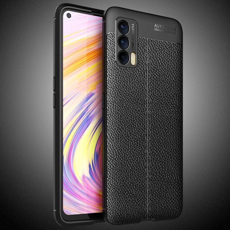For OPPO Realme V15 Litchi Texture Shockproof TPU Case