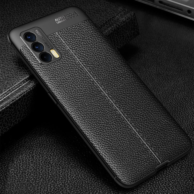 For OPPO Realme V15 Litchi Texture Shockproof TPU Case