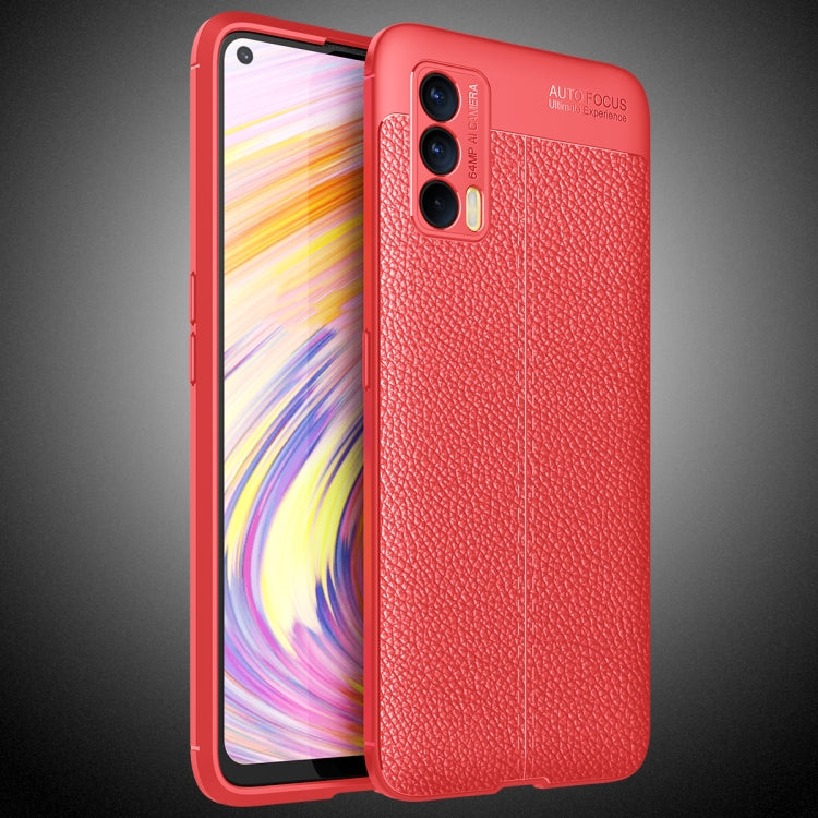 For OPPO Realme V15 Litchi Texture Shockproof TPU Case