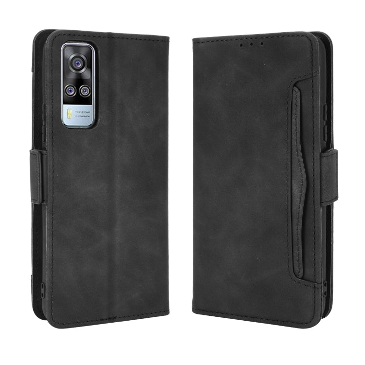 For vivo Y51A 2021 / Y51 2020 (Indian) Wallet Style Skin Feel Calf Pattern Leather Case with Separate Card Slots