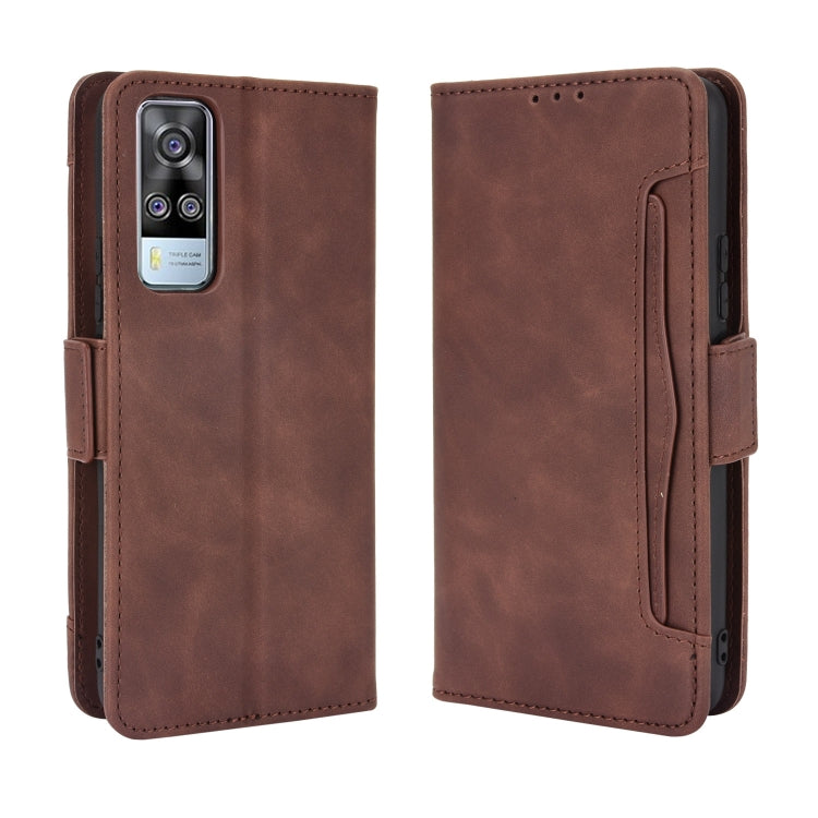 For vivo Y51A 2021 / Y51 2020 (Indian) Wallet Style Skin Feel Calf Pattern Leather Case with Separate Card Slots