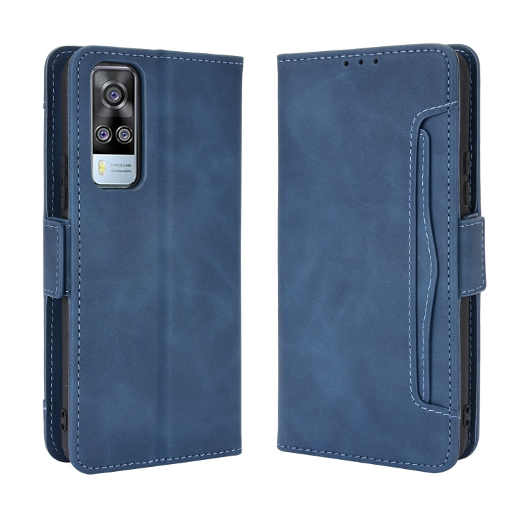 For vivo Y51A 2021 / Y51 2020 (Indian) Wallet Style Skin Feel Calf Pattern Leather Case with Separate Card Slots